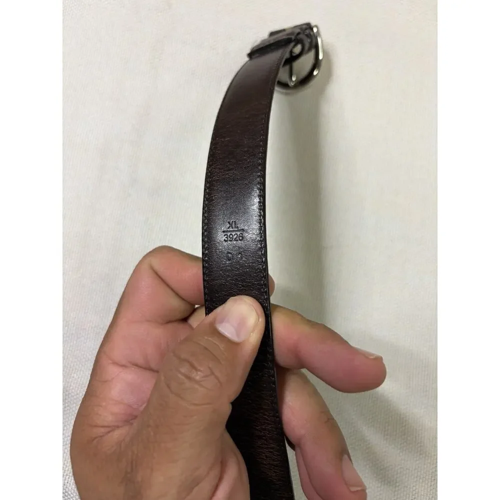 VTG. Coach Belt Men’s XL Brown Leather Silver-Tone Brass Buckle 3926 Y2K Classic